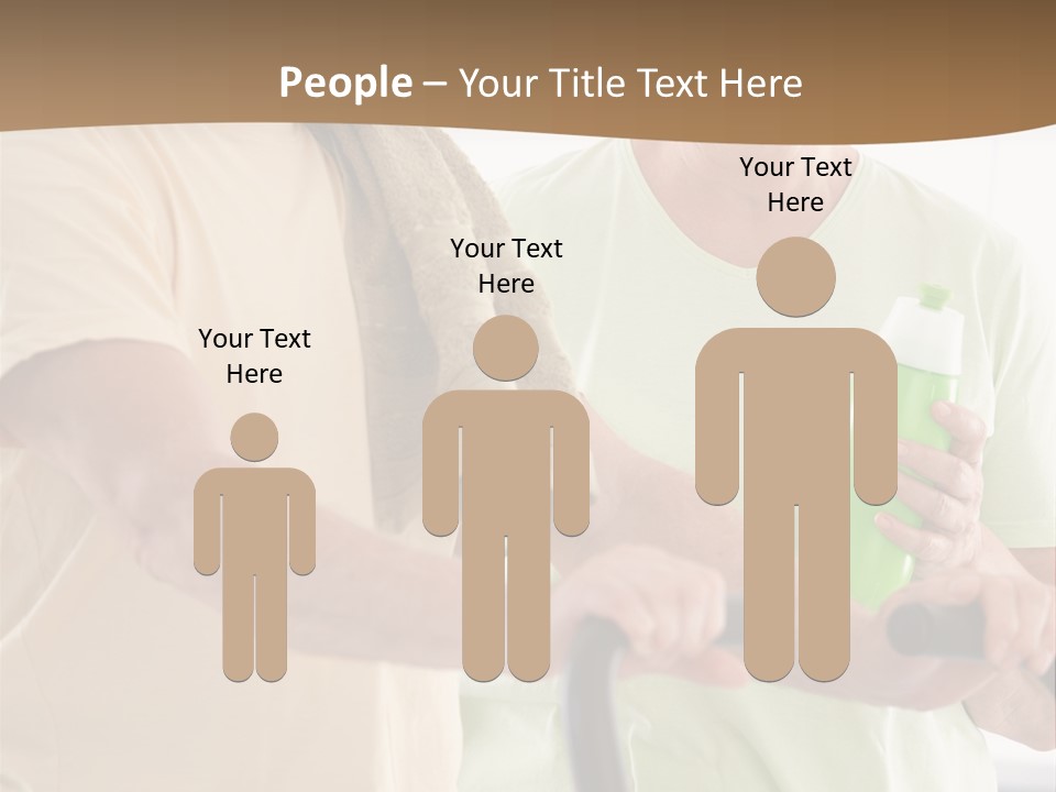 A Man And Woman Riding A Stationary Exercise Bike PowerPoint Template