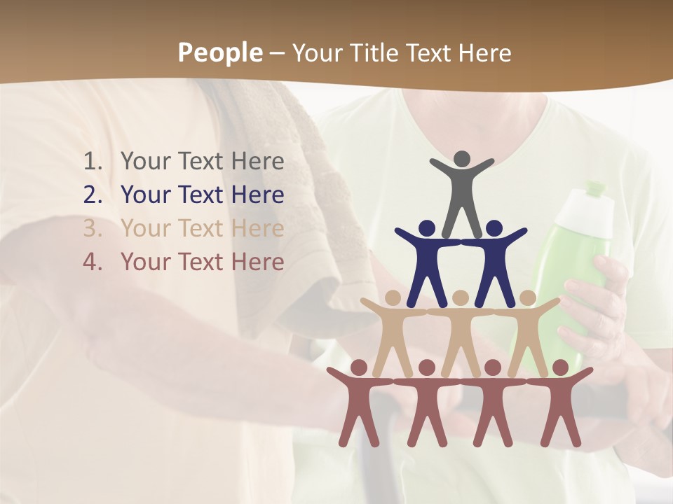 A Man And Woman Riding A Stationary Exercise Bike PowerPoint Template