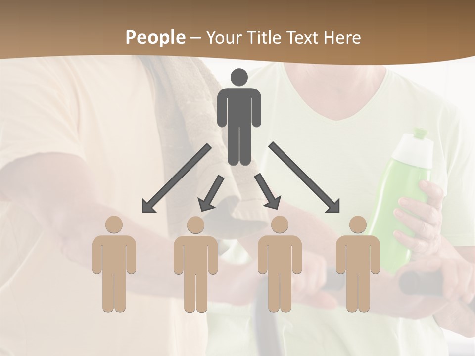 A Man And Woman Riding A Stationary Exercise Bike PowerPoint Template