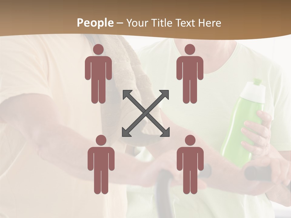 A Man And Woman Riding A Stationary Exercise Bike PowerPoint Template