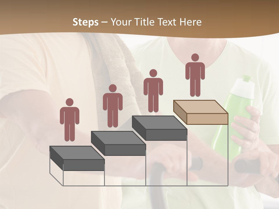 A Man And Woman Riding A Stationary Exercise Bike PowerPoint Template