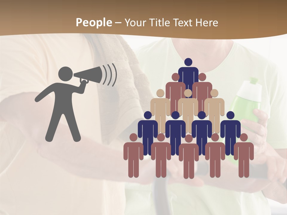 A Man And Woman Riding A Stationary Exercise Bike PowerPoint Template