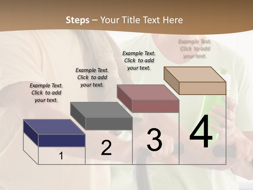 A Man And Woman Riding A Stationary Exercise Bike PowerPoint Template