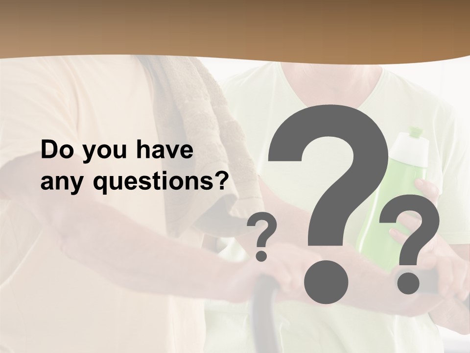 A Man And Woman Riding A Stationary Exercise Bike PowerPoint Template