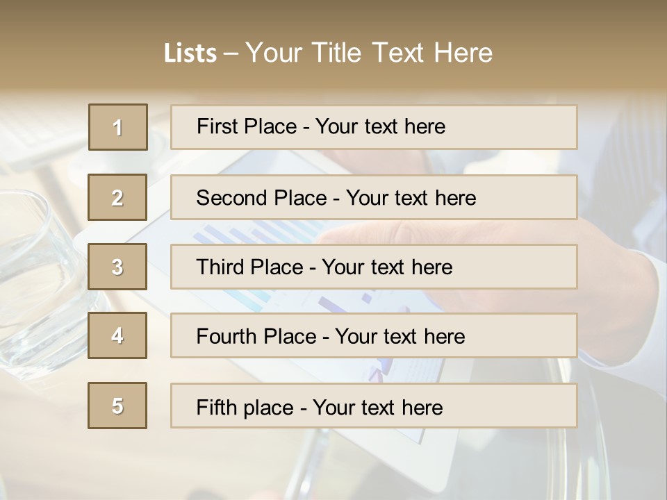 A Group Of People Sitting Around A Table With A Tablet PowerPoint Template