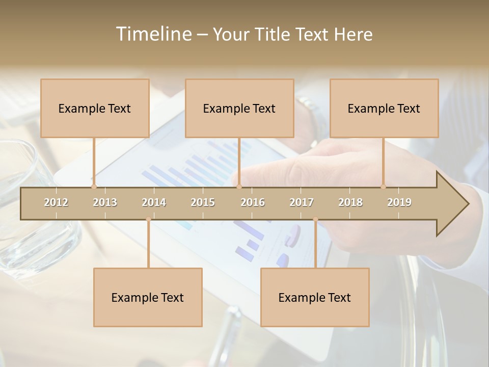 A Group Of People Sitting Around A Table With A Tablet PowerPoint Template