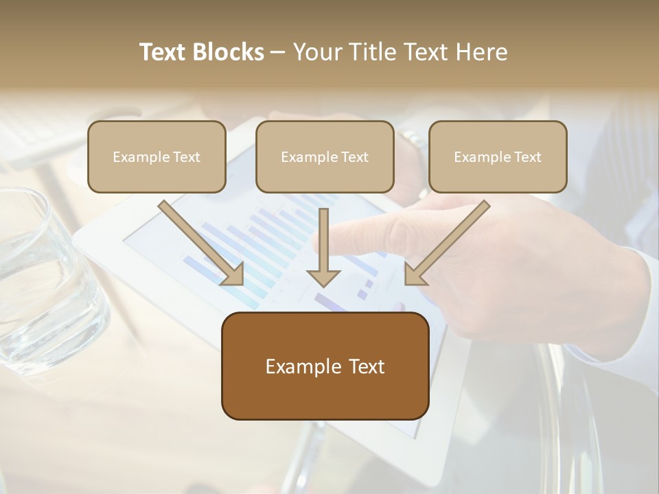 A Group Of People Sitting Around A Table With A Tablet PowerPoint Template