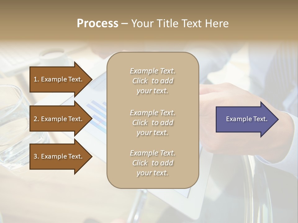 A Group Of People Sitting Around A Table With A Tablet PowerPoint Template