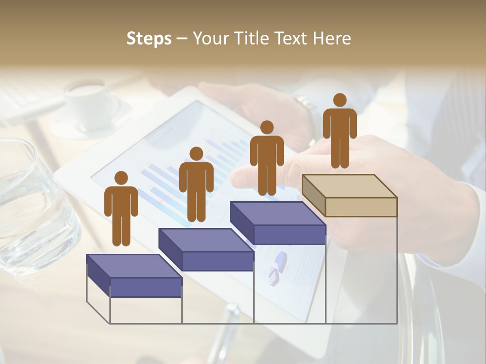 A Group Of People Sitting Around A Table With A Tablet PowerPoint Template