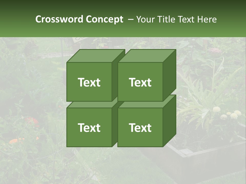 A Garden Filled With Lots Of Different Types Of Plants PowerPoint Template