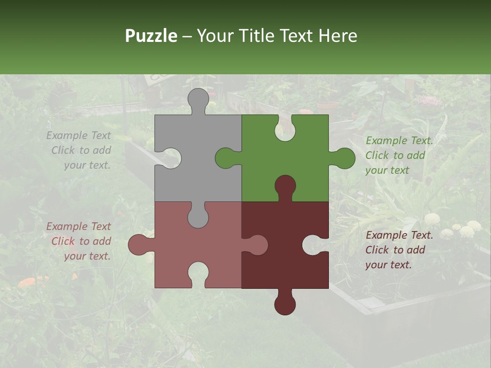 A Garden Filled With Lots Of Different Types Of Plants PowerPoint Template