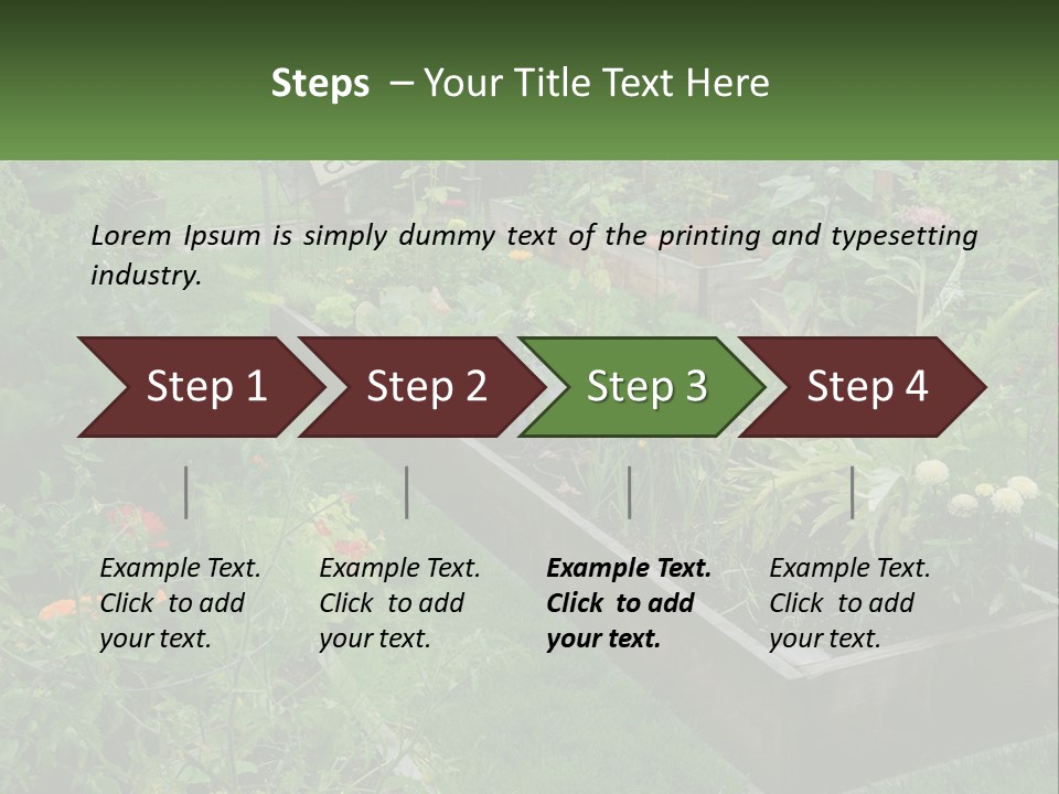A Garden Filled With Lots Of Different Types Of Plants PowerPoint Template