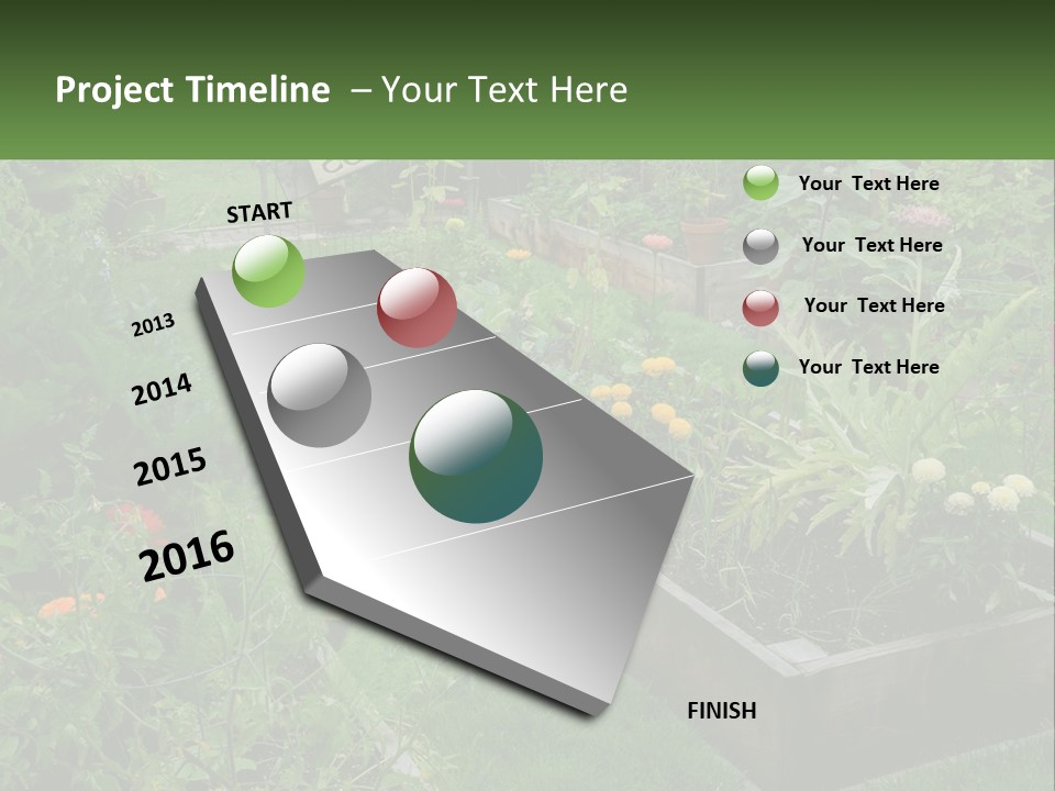 A Garden Filled With Lots Of Different Types Of Plants PowerPoint Template