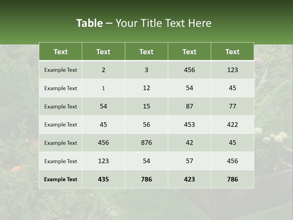 A Garden Filled With Lots Of Different Types Of Plants PowerPoint Template