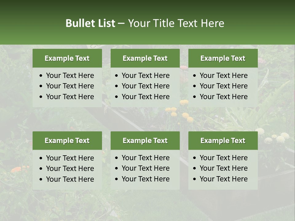 A Garden Filled With Lots Of Different Types Of Plants PowerPoint Template