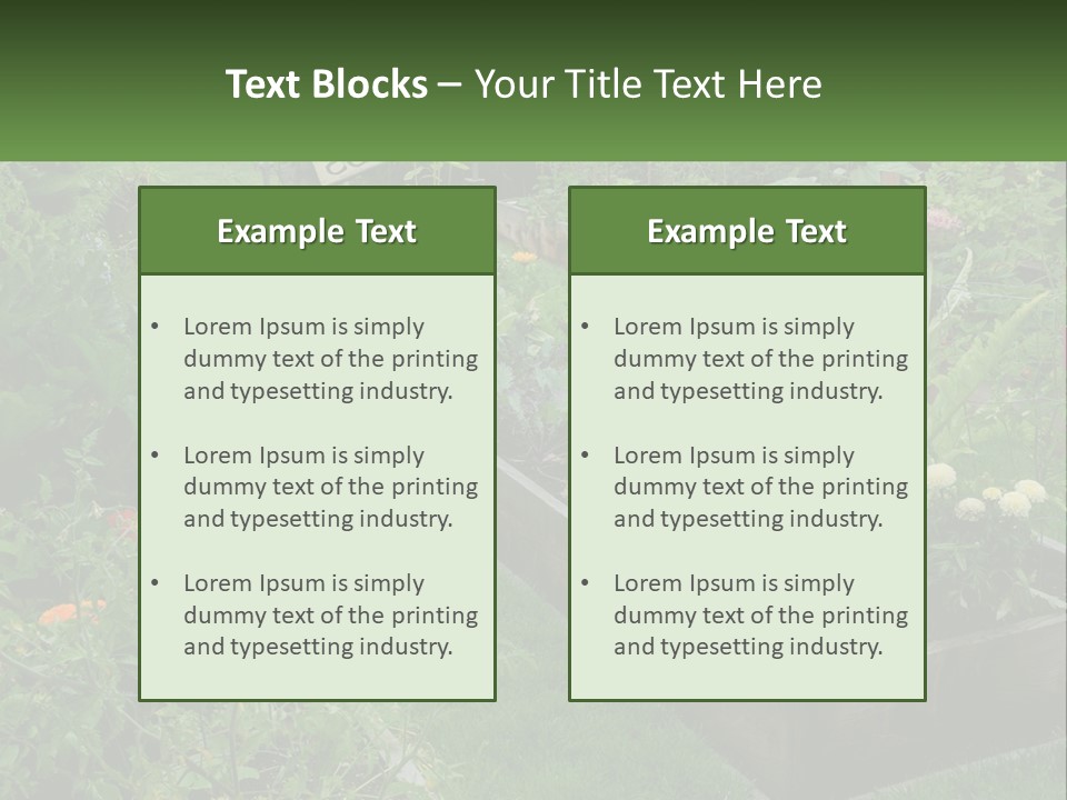 A Garden Filled With Lots Of Different Types Of Plants PowerPoint Template