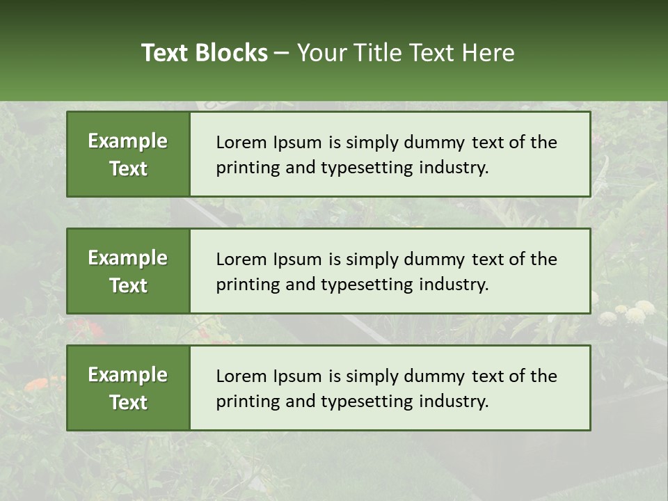 A Garden Filled With Lots Of Different Types Of Plants PowerPoint Template