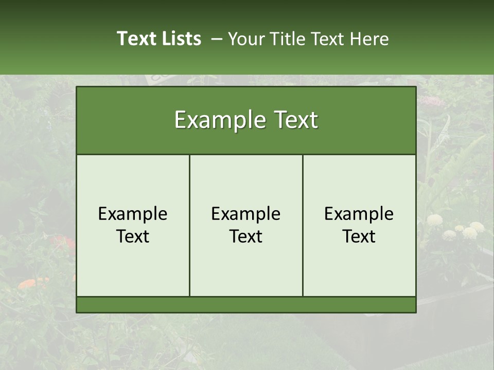 A Garden Filled With Lots Of Different Types Of Plants PowerPoint Template