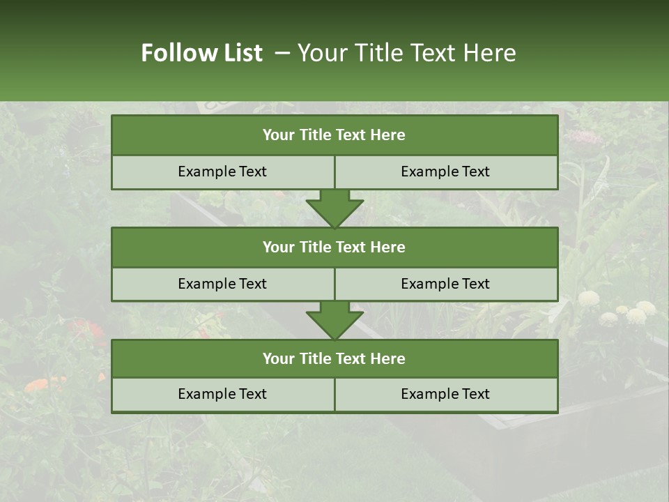 A Garden Filled With Lots Of Different Types Of Plants PowerPoint Template