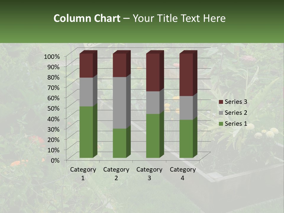 A Garden Filled With Lots Of Different Types Of Plants PowerPoint Template