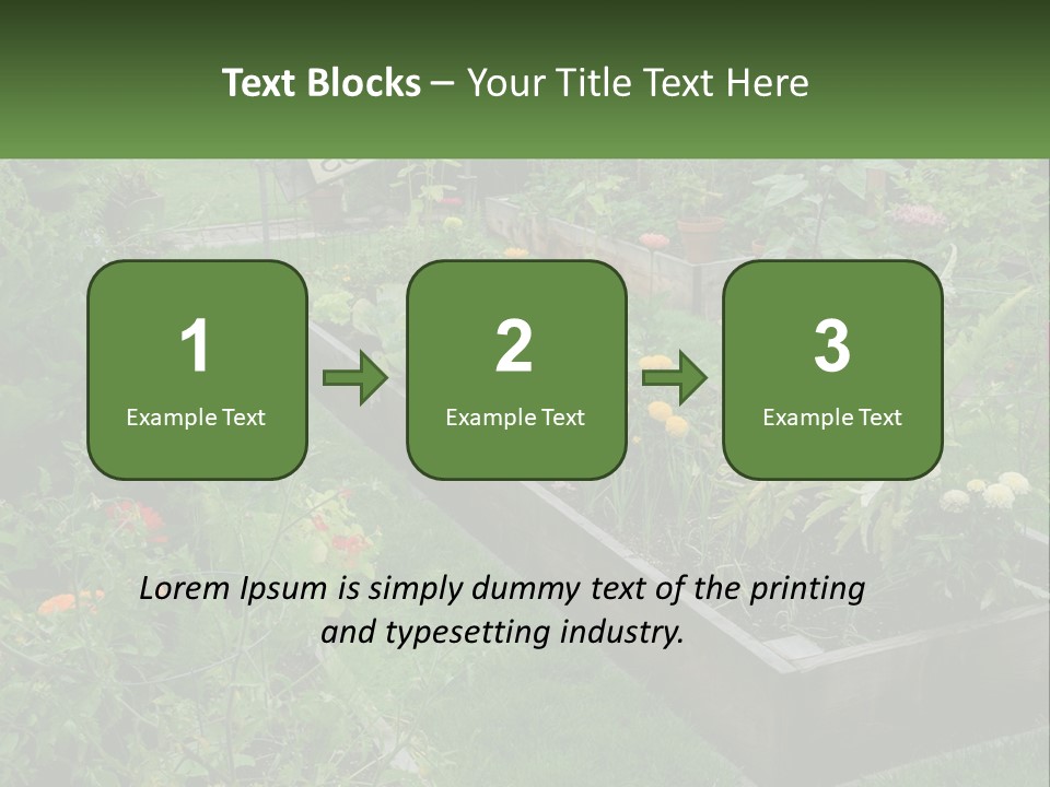 A Garden Filled With Lots Of Different Types Of Plants PowerPoint Template