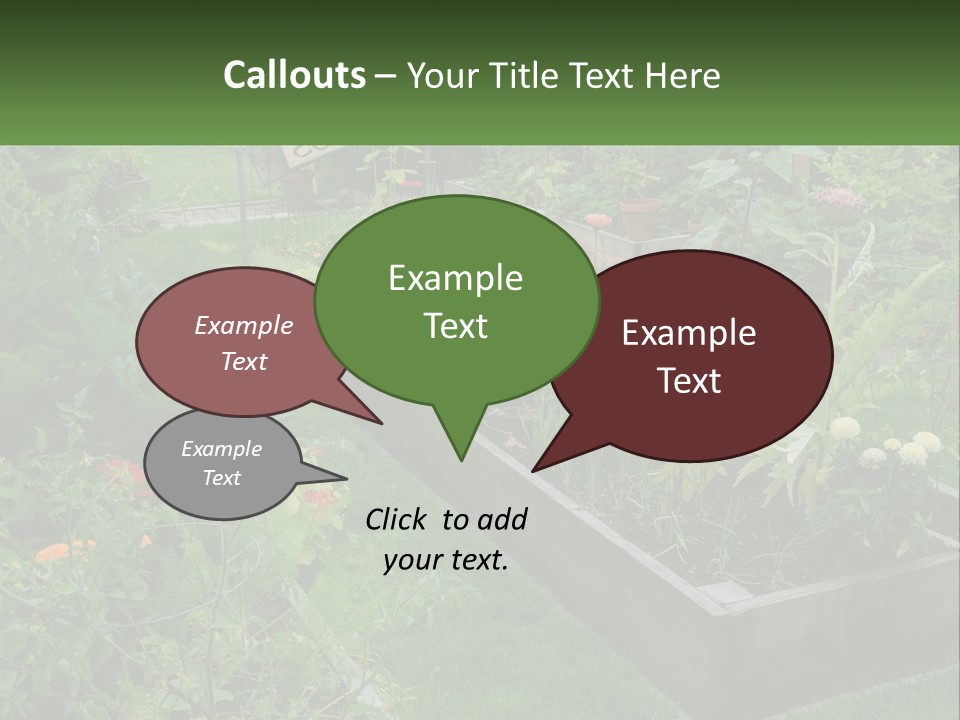 A Garden Filled With Lots Of Different Types Of Plants PowerPoint Template
