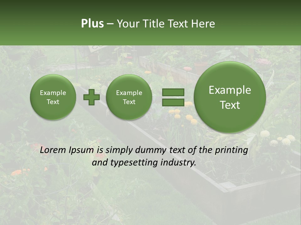 A Garden Filled With Lots Of Different Types Of Plants PowerPoint Template