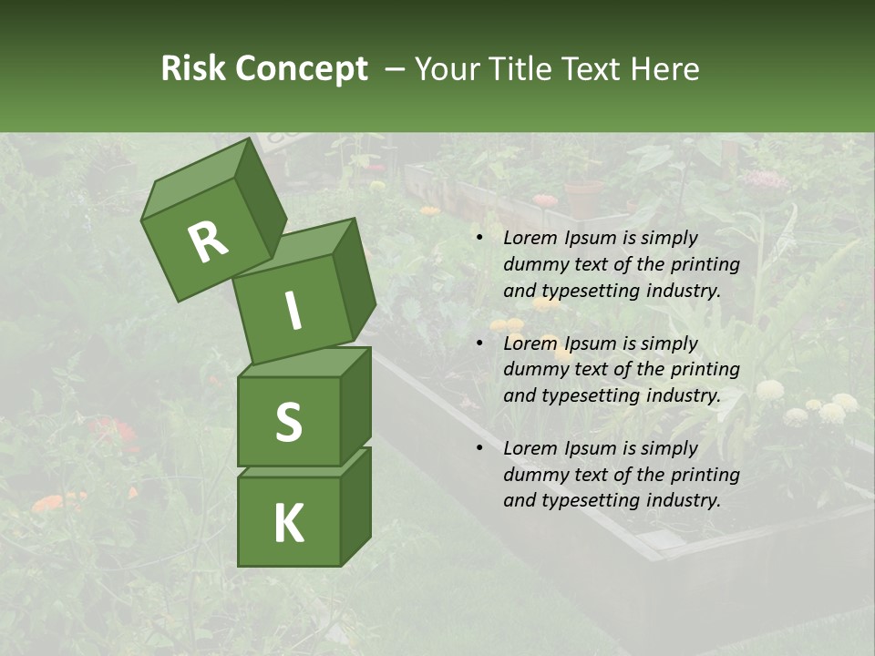 A Garden Filled With Lots Of Different Types Of Plants PowerPoint Template