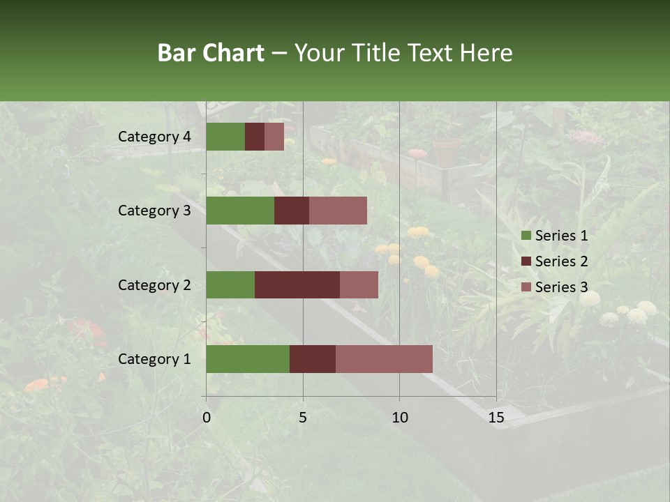 A Garden Filled With Lots Of Different Types Of Plants PowerPoint Template