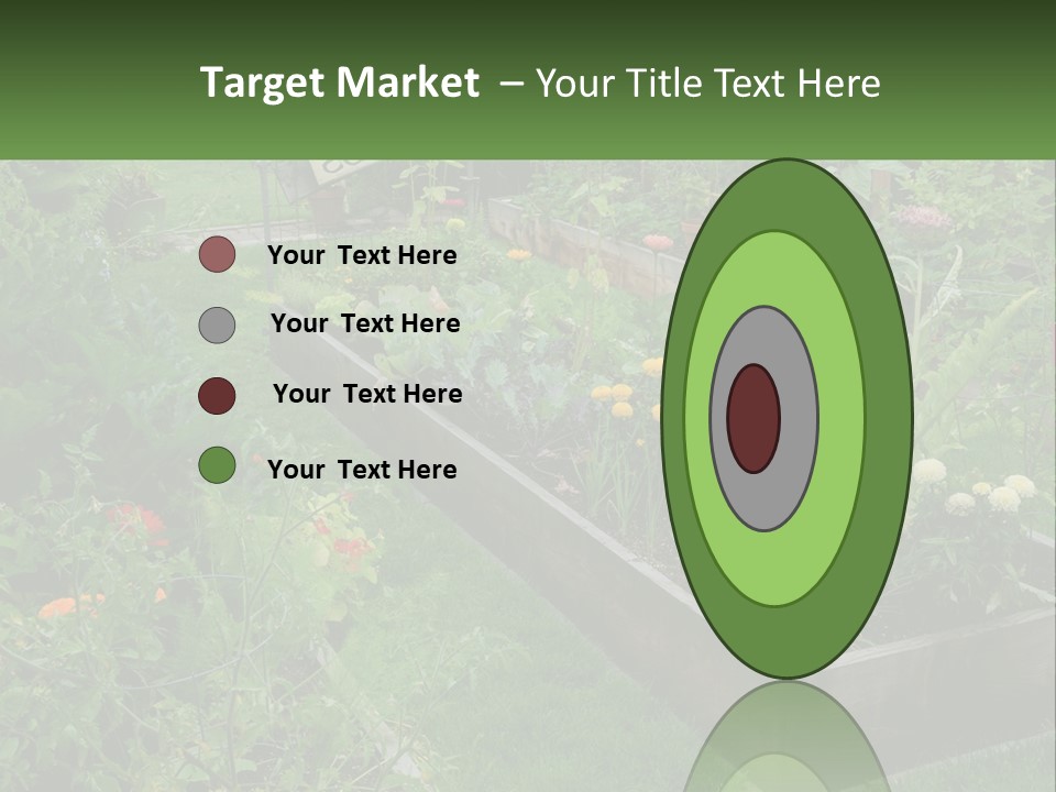 A Garden Filled With Lots Of Different Types Of Plants PowerPoint Template