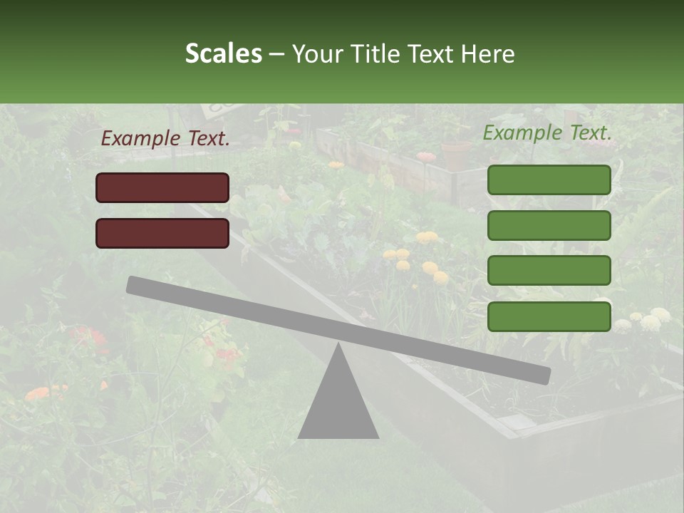 A Garden Filled With Lots Of Different Types Of Plants PowerPoint Template