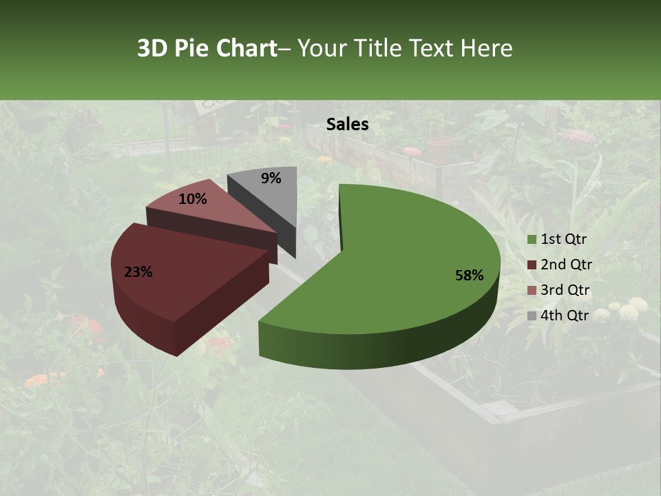 A Garden Filled With Lots Of Different Types Of Plants PowerPoint Template