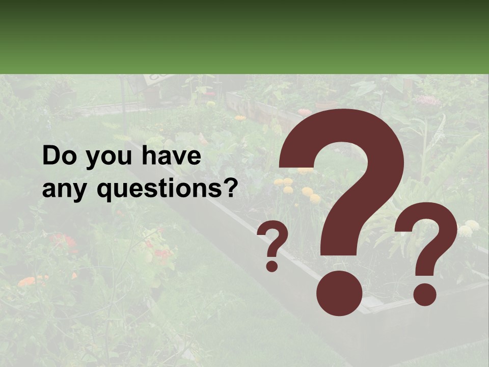 A Garden Filled With Lots Of Different Types Of Plants PowerPoint Template