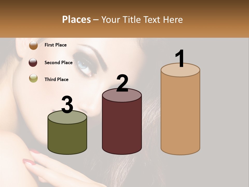 A Beautiful Woman With Red Lipstick On Her Lips PowerPoint Template