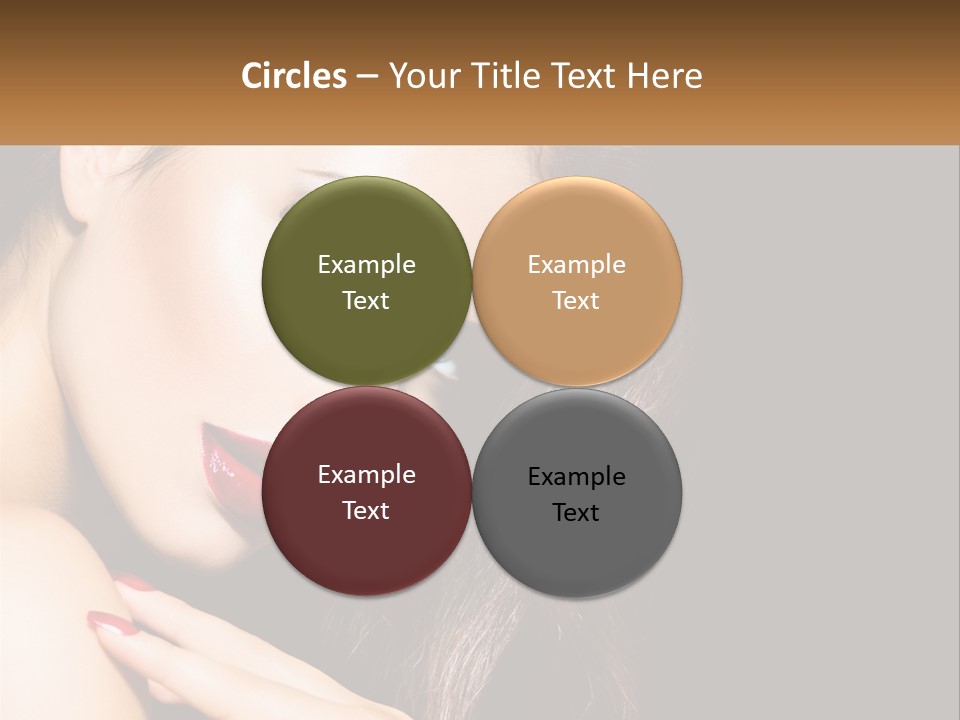 A Beautiful Woman With Red Lipstick On Her Lips PowerPoint Template