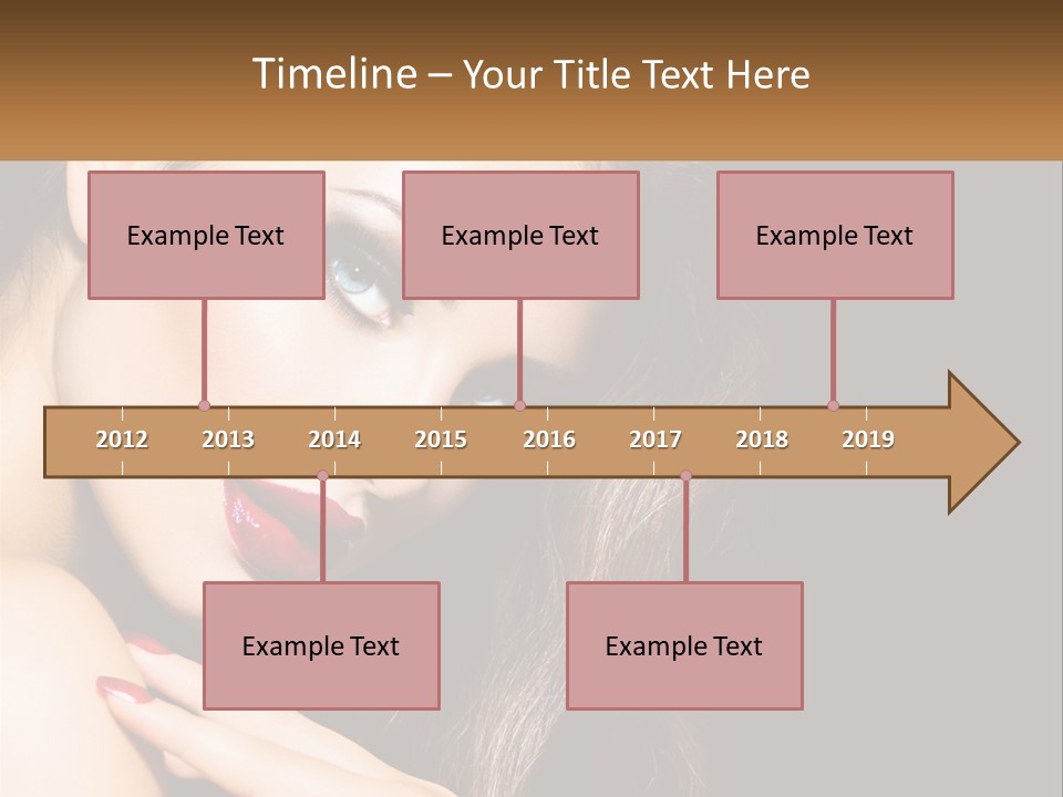 A Beautiful Woman With Red Lipstick On Her Lips PowerPoint Template