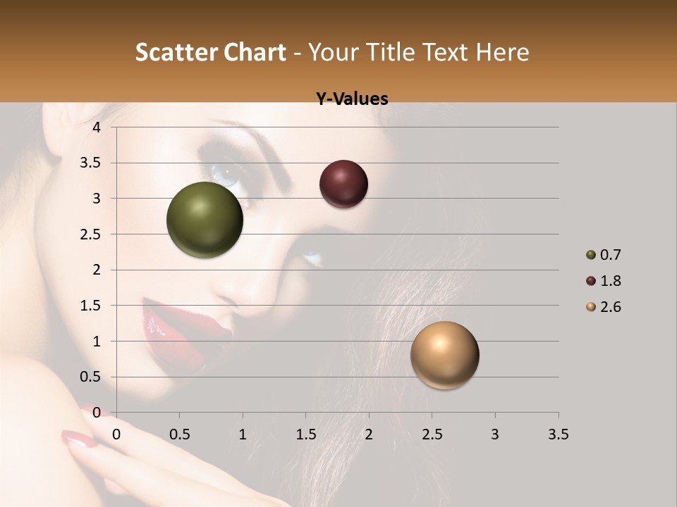 A Beautiful Woman With Red Lipstick On Her Lips PowerPoint Template