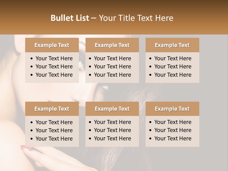 A Beautiful Woman With Red Lipstick On Her Lips PowerPoint Template