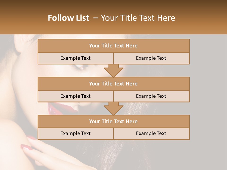 A Beautiful Woman With Red Lipstick On Her Lips PowerPoint Template