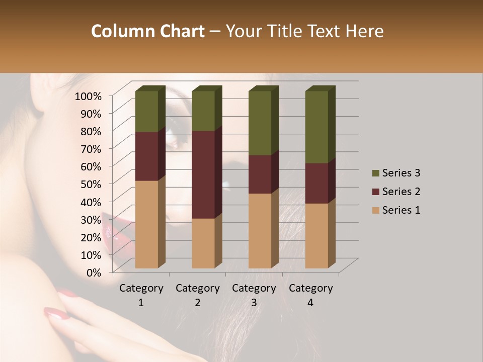 A Beautiful Woman With Red Lipstick On Her Lips PowerPoint Template