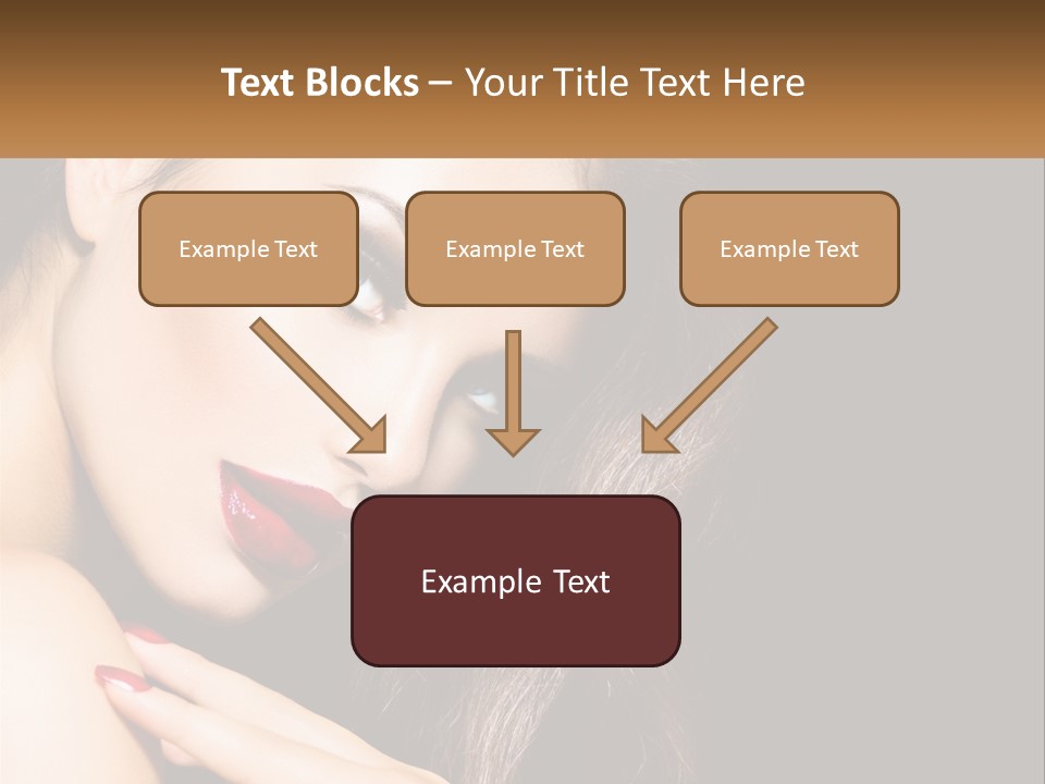 A Beautiful Woman With Red Lipstick On Her Lips PowerPoint Template