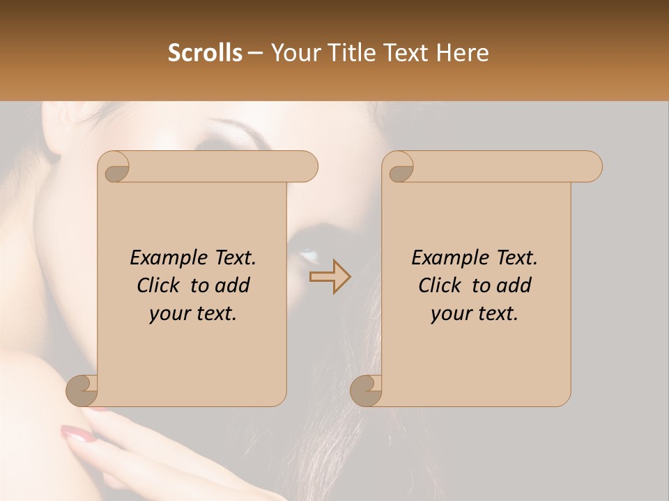 A Beautiful Woman With Red Lipstick On Her Lips PowerPoint Template