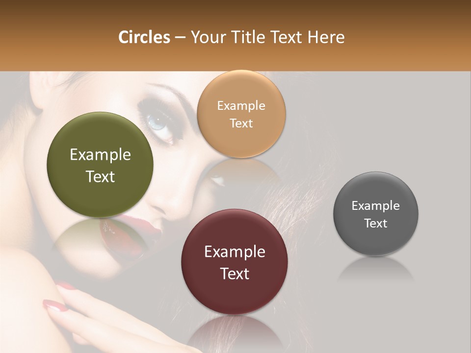 A Beautiful Woman With Red Lipstick On Her Lips PowerPoint Template