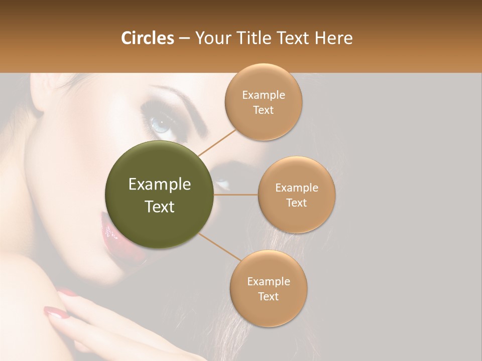 A Beautiful Woman With Red Lipstick On Her Lips PowerPoint Template