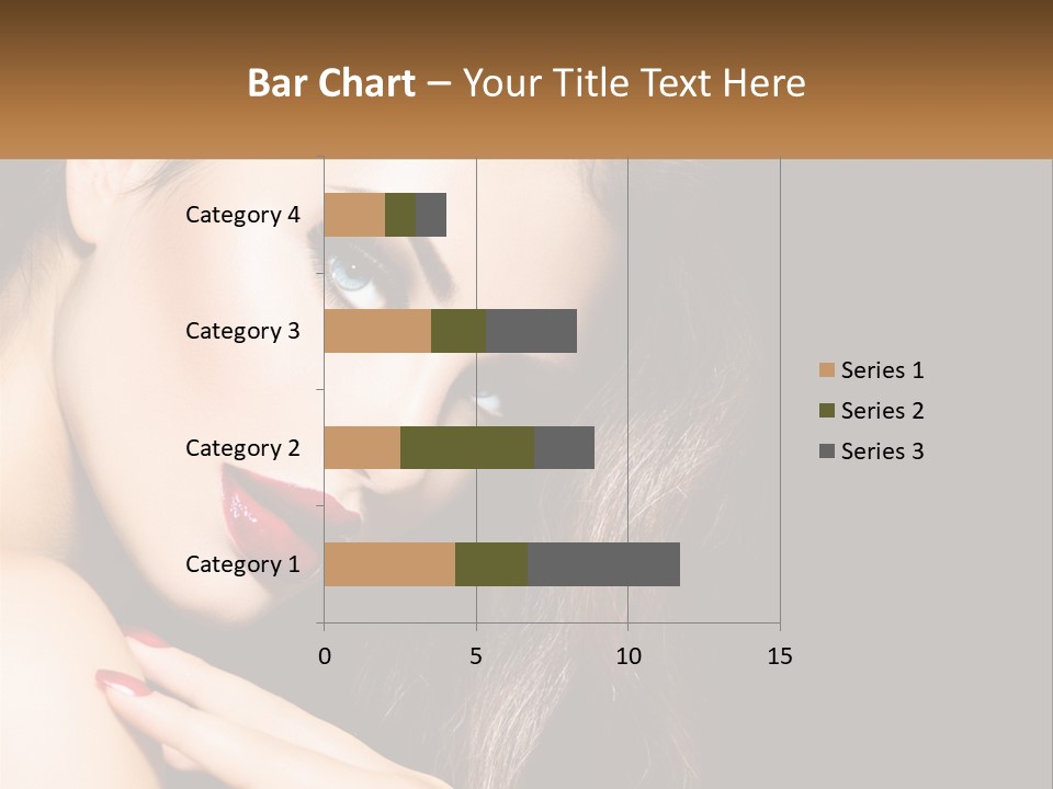 A Beautiful Woman With Red Lipstick On Her Lips PowerPoint Template