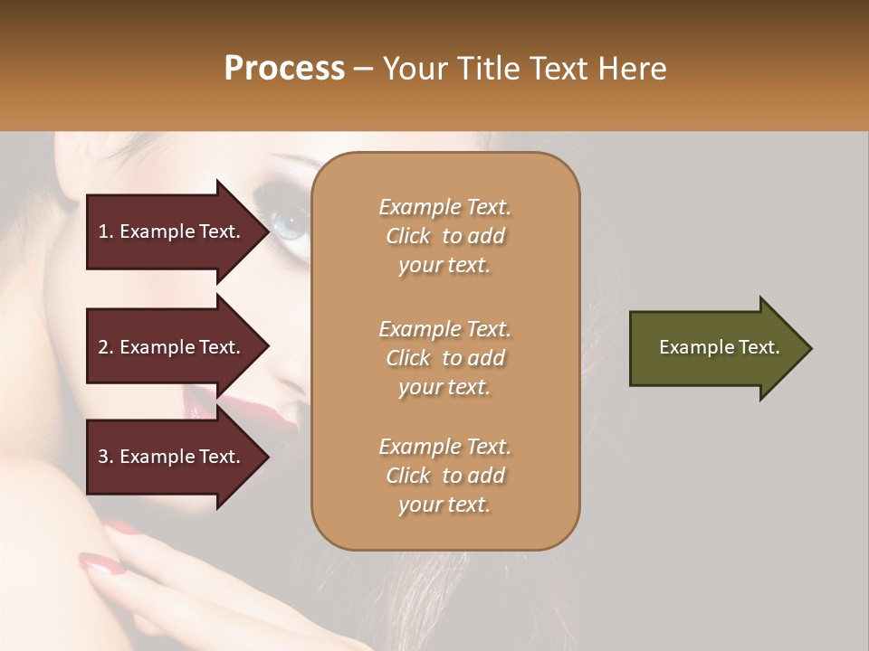 A Beautiful Woman With Red Lipstick On Her Lips PowerPoint Template
