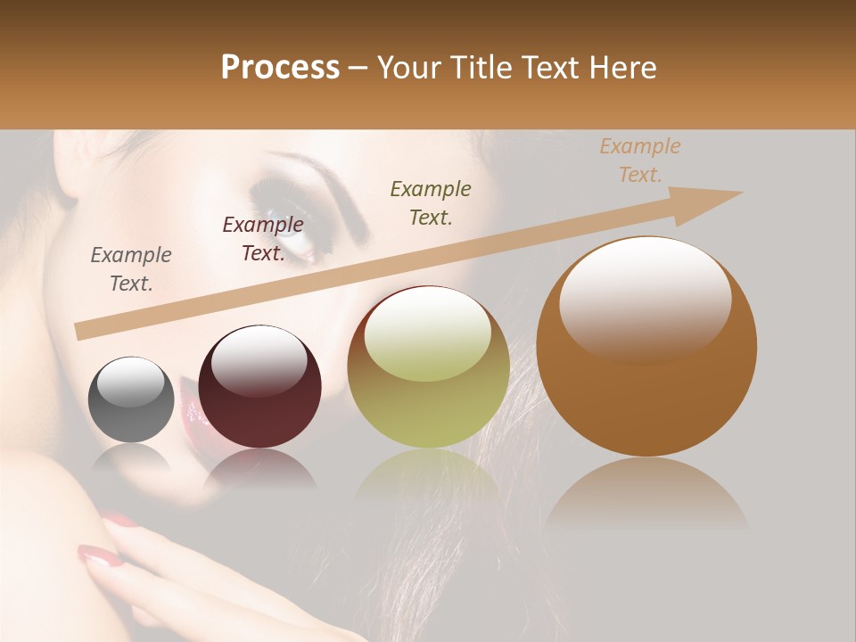 A Beautiful Woman With Red Lipstick On Her Lips PowerPoint Template