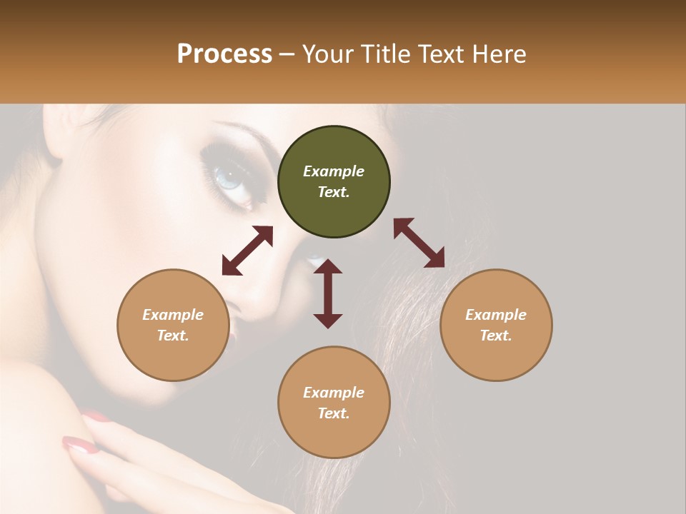 A Beautiful Woman With Red Lipstick On Her Lips PowerPoint Template