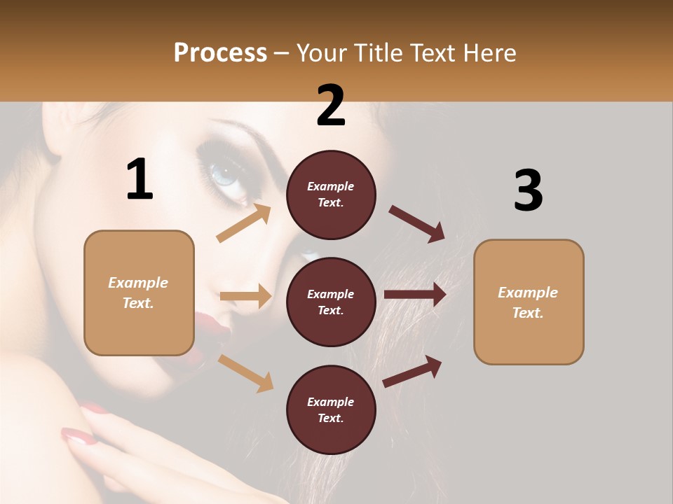 A Beautiful Woman With Red Lipstick On Her Lips PowerPoint Template