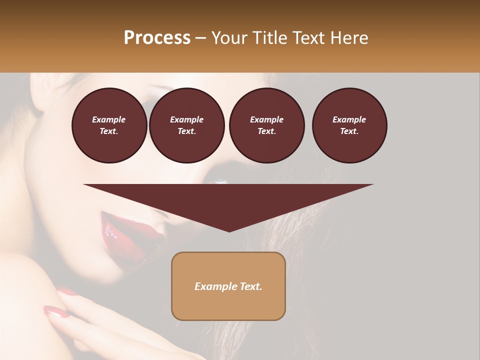 A Beautiful Woman With Red Lipstick On Her Lips PowerPoint Template